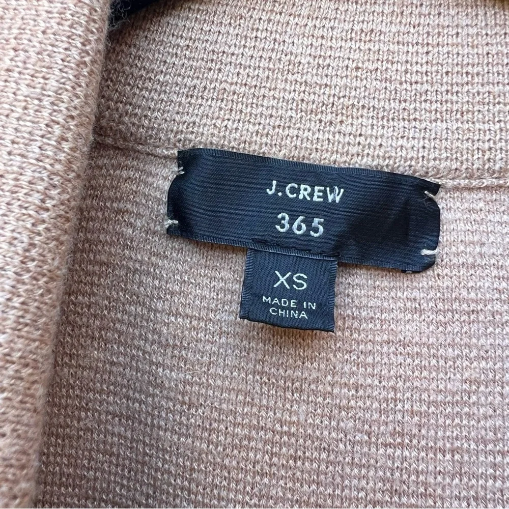J Crew Blazer Cropped Single-button Sweater blazer Wool Blend Jcrew 365 tan